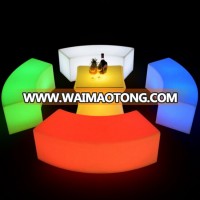 DIY snake shape Led benches Illuminated curved benches