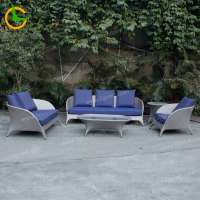 Hot sale waterproof outdoor used high end 5 star hotel aluminum rattan wicker sofa