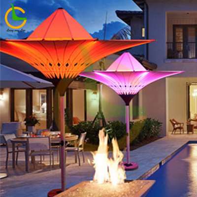 Parasol commercial hotel beach garden waterproof polyester patio outdoor umbrella for restaurant