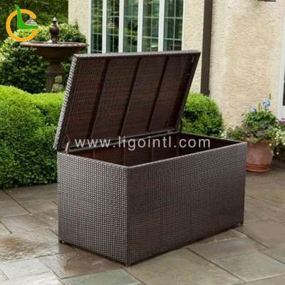 Garden KD waterproof outdoor furniture rattan outdoor storage box