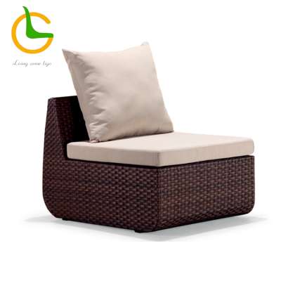 Sectional armless rattan sofas settees living room furniture