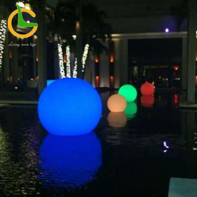 China imported waterproof rechargeable battery 16 color changing outdoor swimming pool led floating ball