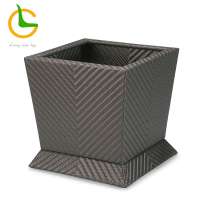 High quality square rattan flower planter