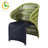 Weather resistant stackable rope woven KD outdoor porch furniture (accept customized)