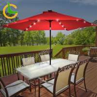 Luxury custom outdoor garden led light wholesale solar led umbrella