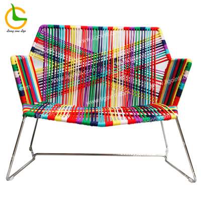 High quality modern and contemporary hotel pool lounge woven rope dining armchair(accept customized)